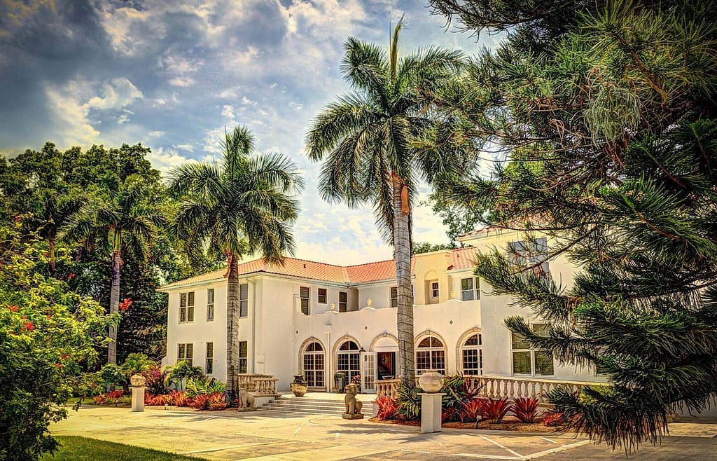 Similar to The Westin Tampa Bay, this elegant luxury hotel has a gorgeous front design with palm trees and modern architecture.