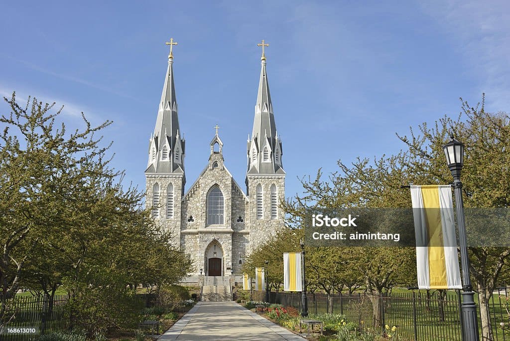 Interior view of the church at Villanova University, highlighting the university’s beautiful architecture and serene atmosphere.